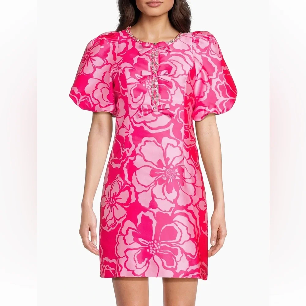 NWT Lilly Pulitzer Britnee Beaded Jacquard Shift Dress - Picture 3 of 10